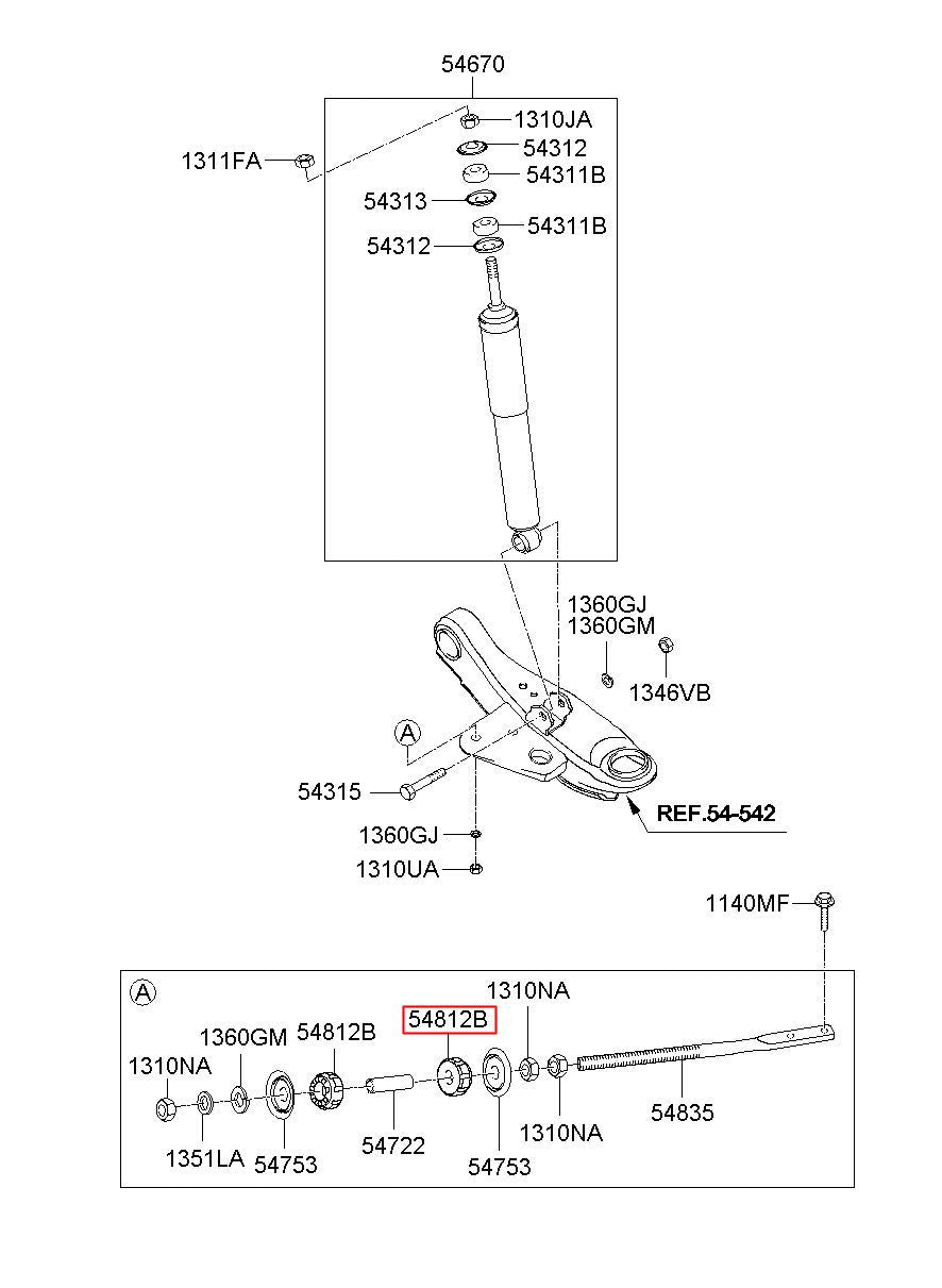 SILENT BLOC BARRE TIRANT H100 REF 54630-4F000