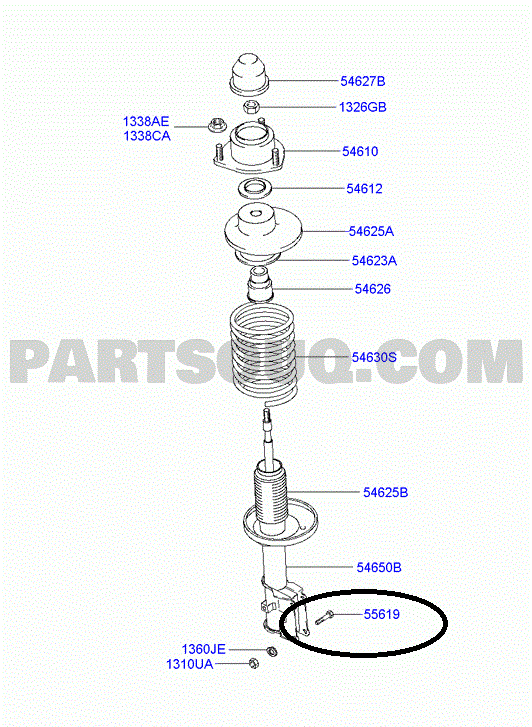 BOULON AMORTISSEUR AVANT ACCENT GLS ATOS REF 55619-02000