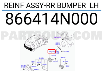 COIN PARCHOC ARRIERE EON REF 86641-4N000/86642-4N000